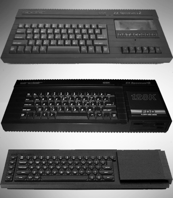 Spectrum +2, Spectrum +3, and the QL at the bottom...